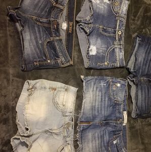 3 pair of shorts and a skirt